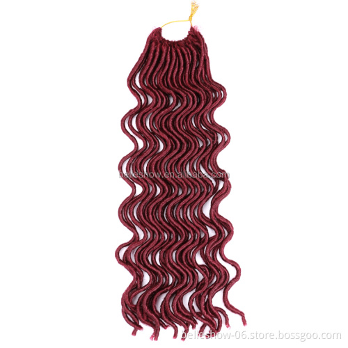 Hot sell Wholesale 18inch DreadLocs Crochet Hair  Silky Strands Faux Locs Braids crochet braids faux locs